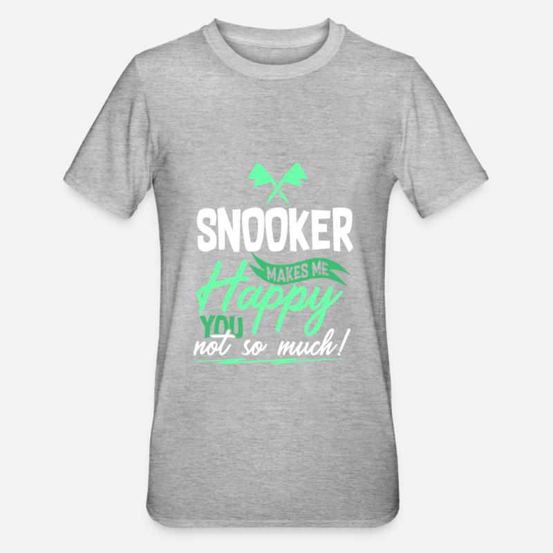 Snooker Billard - Unisex Polycotton T-Shirt - Grau meliert
