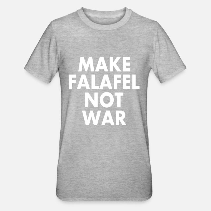 Make falafel not war - Unisex Polycotton T-Shirt - heather grey