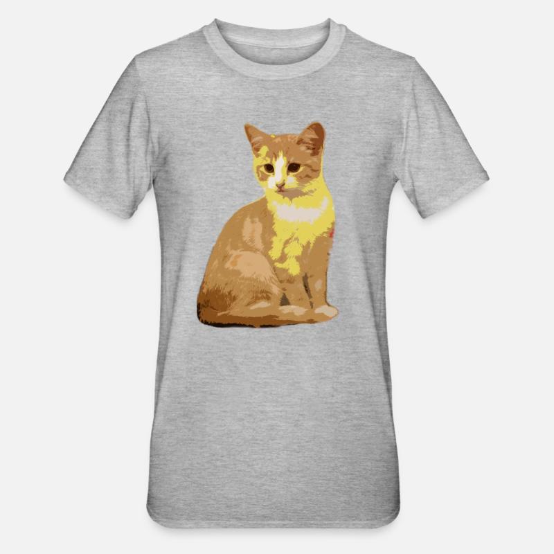 Chat Chat - T-shirt polycoton Unisexe - gris chiné