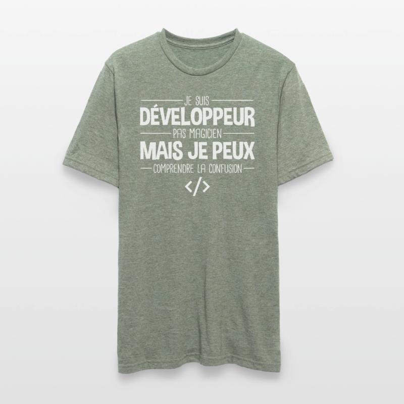 Je suis développeur humour programmeur codeur code T-shirt polycoton Unisexe
