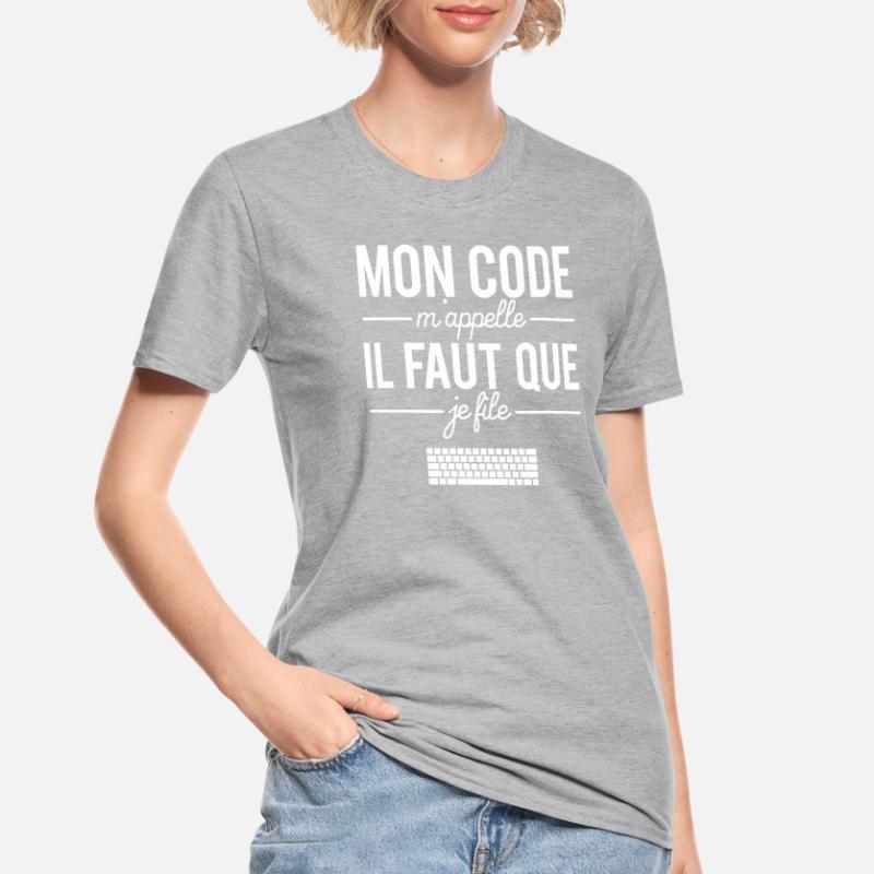 Mon code m'appelle il faut que je file codeur T-shirt polycoton Unisexe