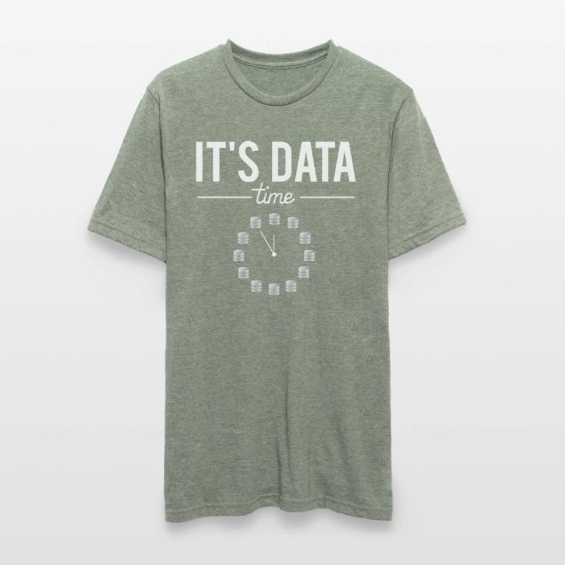 It's Data Time Data Scientist Data Engineer T-shirt polycoton Unisexe