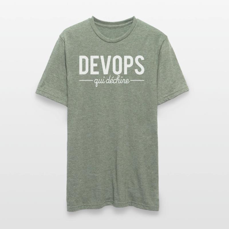 Devops Qui Déchire Meilleur Devops Métier Code T-shirt polycoton Unisexe