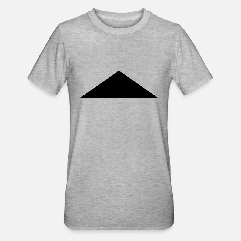 triangle - Unisex Polycotton T-Shirt - heather grey