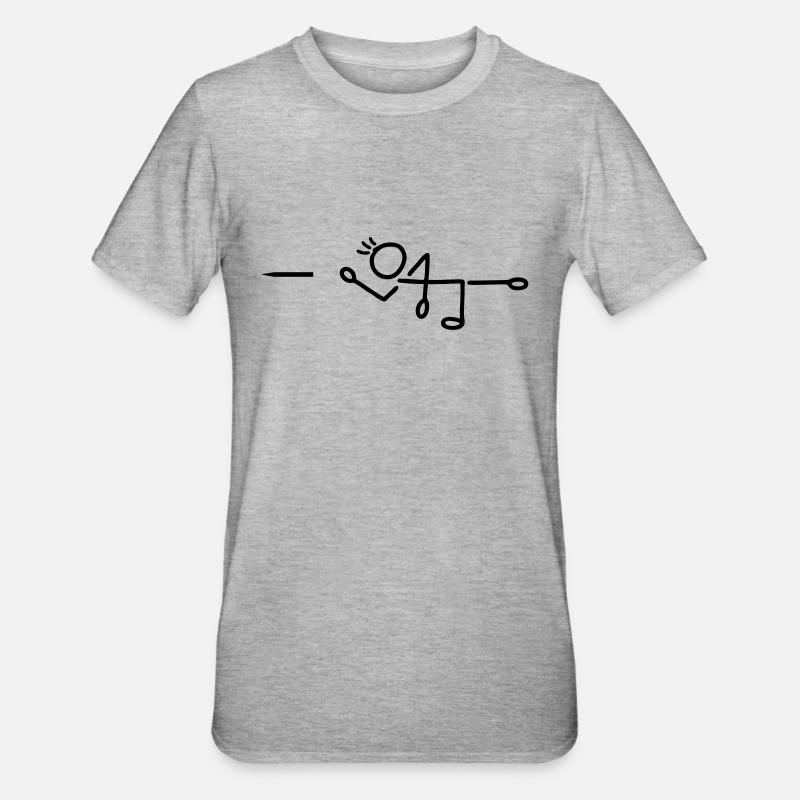Pfeil werfen - Dart - Unisex Polycotton T-Shirt - Grau meliert
