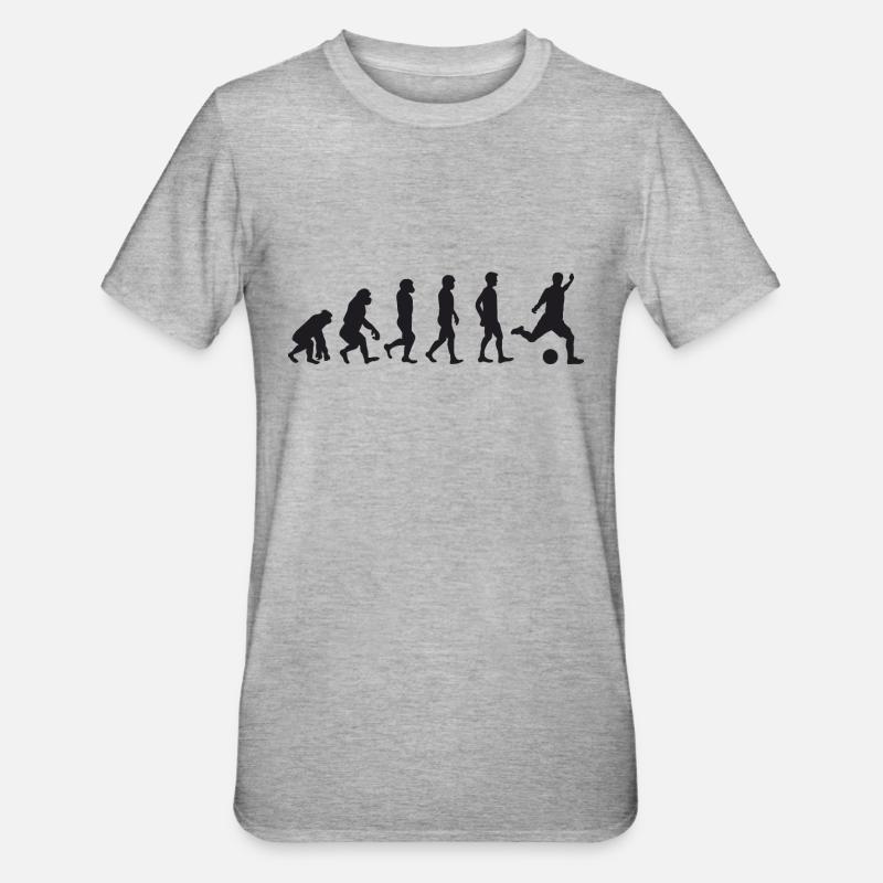 Evolution Fussball - T-shirt polycoton Unisexe - gris chiné