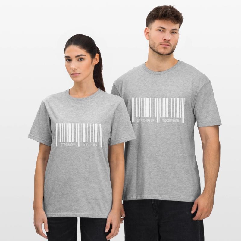 Ensemble puissant Corona Barcode Strichcode Partner T-shirt polycoton Unisexe