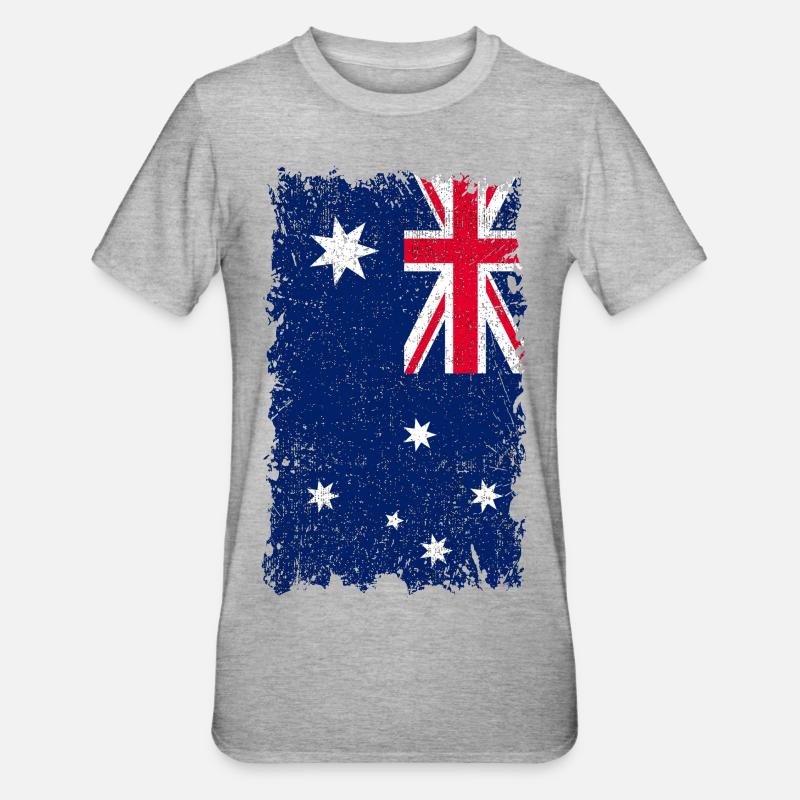 Drapeau australien - T-shirt polycoton Unisexe - gris chiné