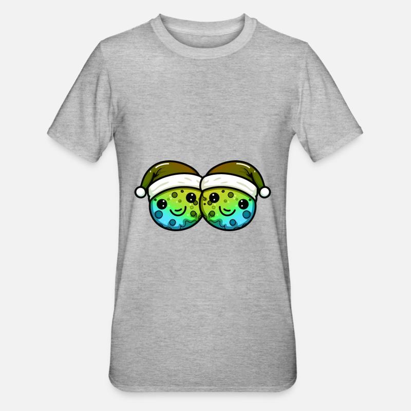 Cuisson des biscuits de Noël - T-shirt polycoton Unisexe - gris chiné