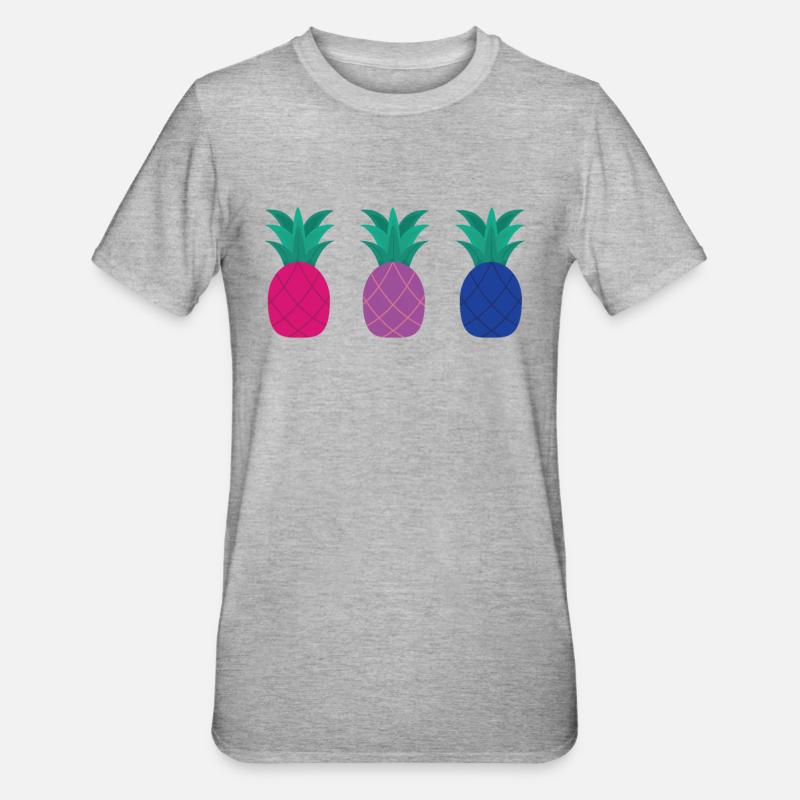 Bisexual Pineapple Bisexual Pineapple - Unisex Polycotton T-Shirt - heather grey