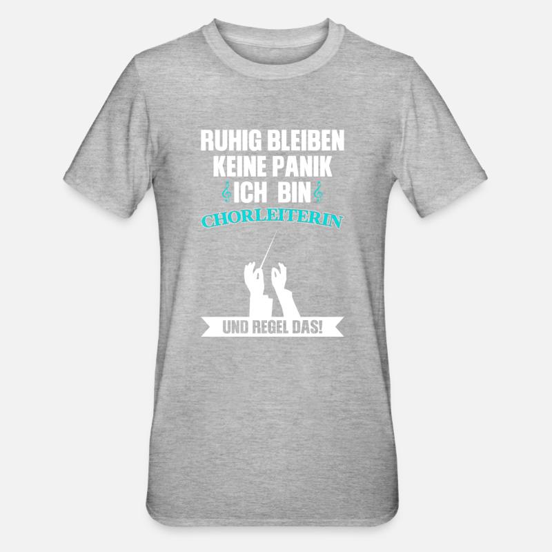 Chorleiterin Beruf Dirigentin Geschenk - Unisex Polycotton T-Shirt - Grau meliert