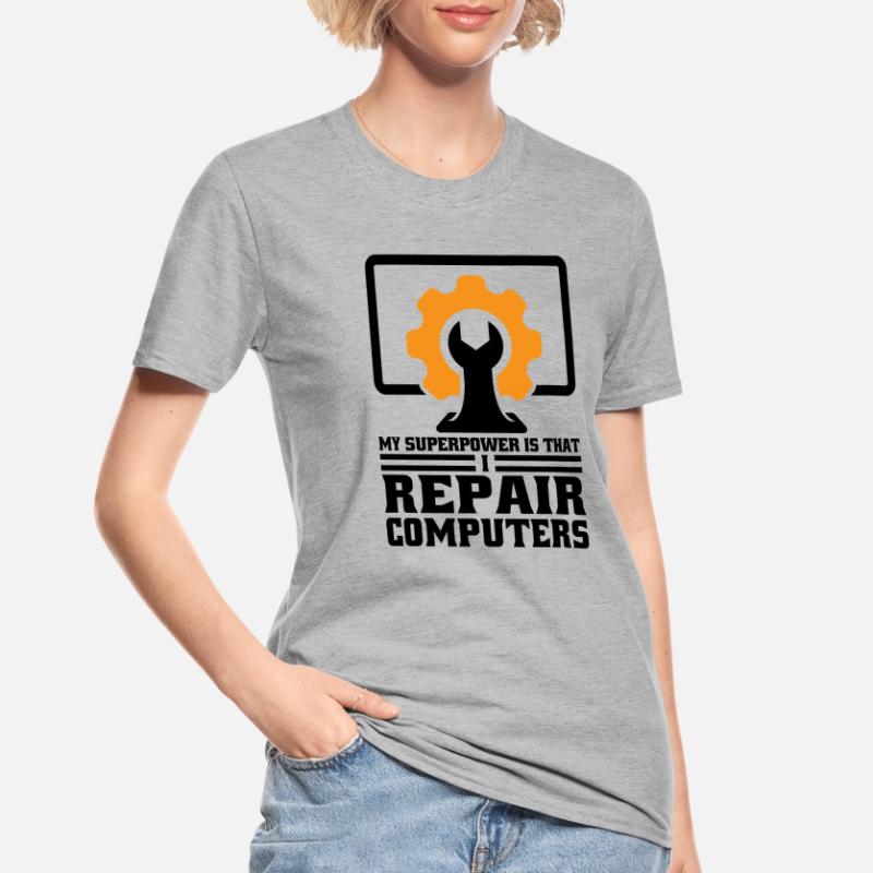 Technischer Support Computertechniker Technischer Unisex Polycotton T-Shirt