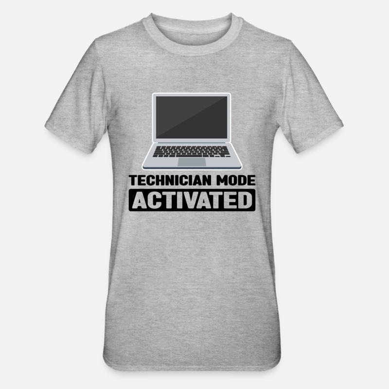 Technischer Support Computertechniker Technischer - Unisex Polycotton T-Shirt - Grau meliert