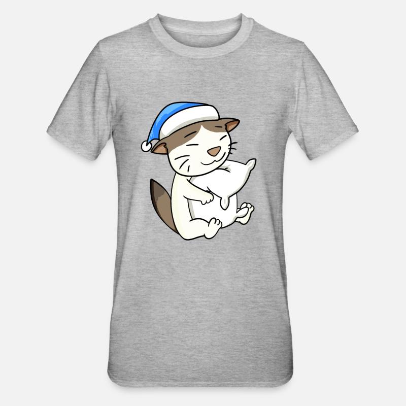 Chat race de chat RagaMuffin - T-shirt polycoton Unisexe - gris chiné