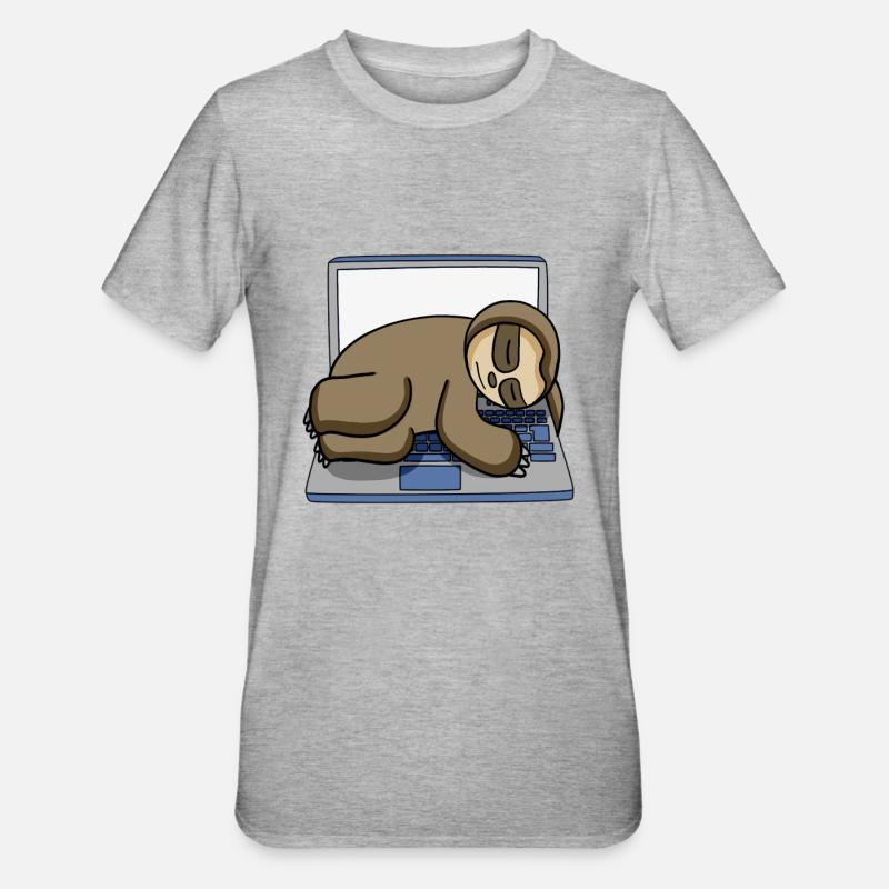 Computer Nerd Programmierer Geschenk - Unisex Polycotton T-Shirt - Grau meliert