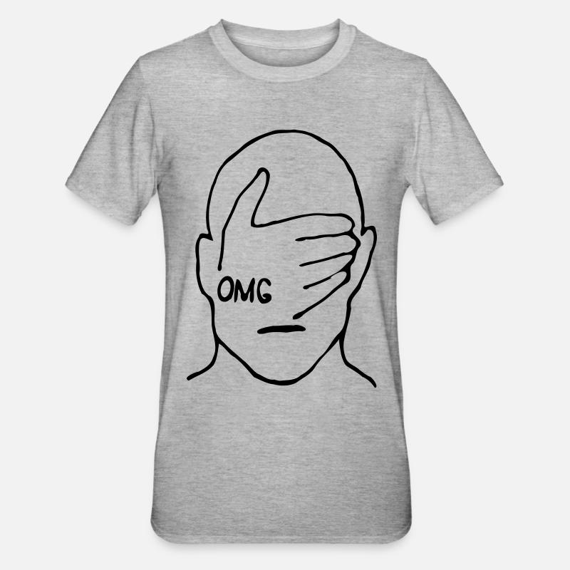 OMG - Unisex Polycotton T-Shirt - Grau meliert