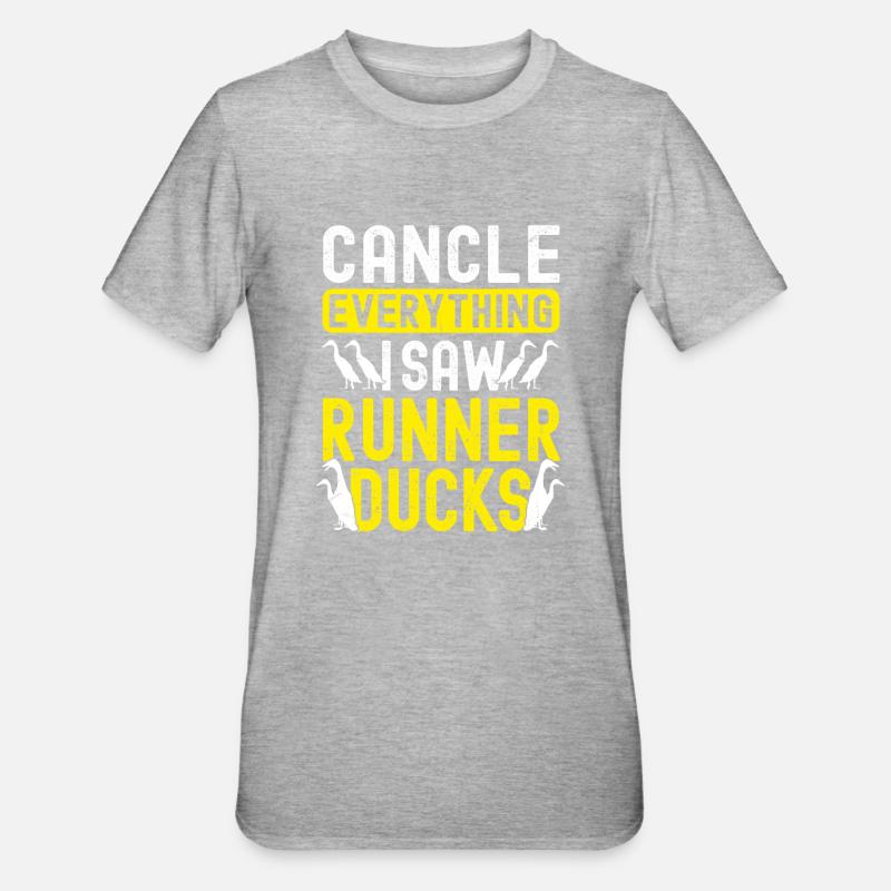Porte-canards en cours d’exécution - T-shirt polycoton Unisexe - gris chiné