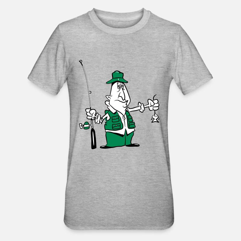 pas drôle de pêche - T-shirt polycoton Unisexe - gris chiné