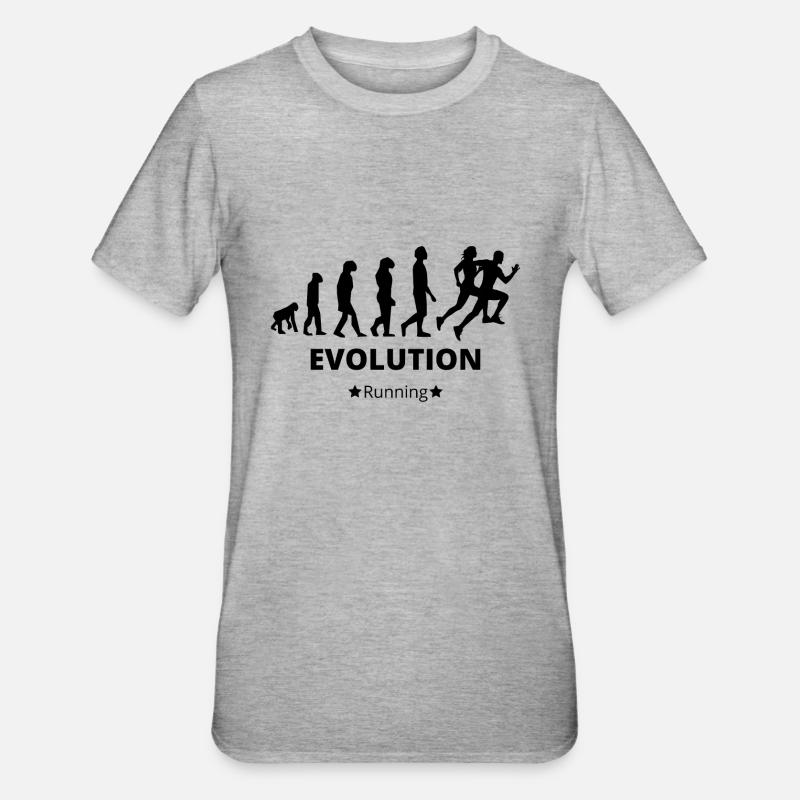 Evolution Running - Unisex Polycotton T-Shirt - heather grey