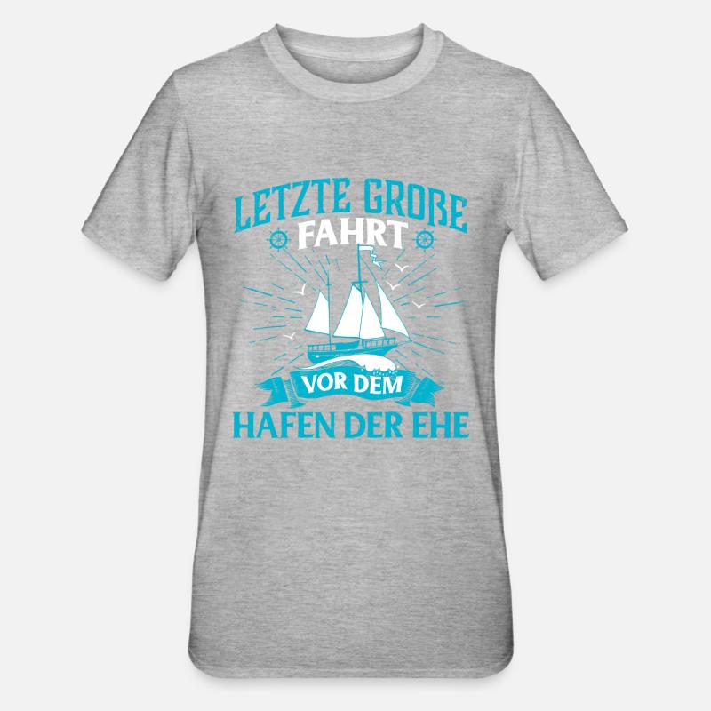 Junggesellenabschied Ehe - Unisex Polycotton T-Shirt - Grau meliert