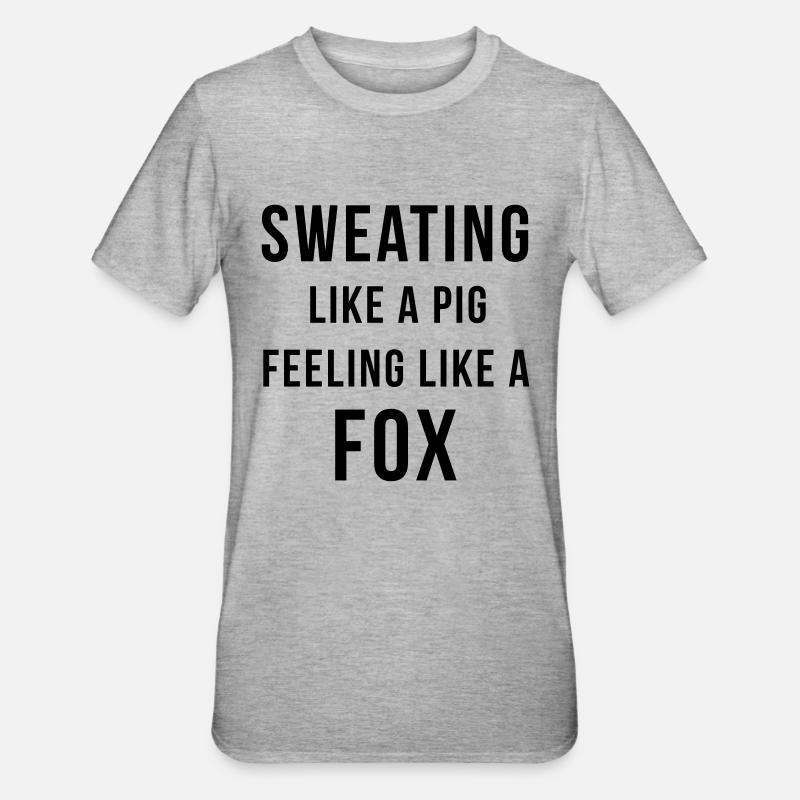 Sweating like a pig - Unisex Polycotton T-Shirt - heather grey