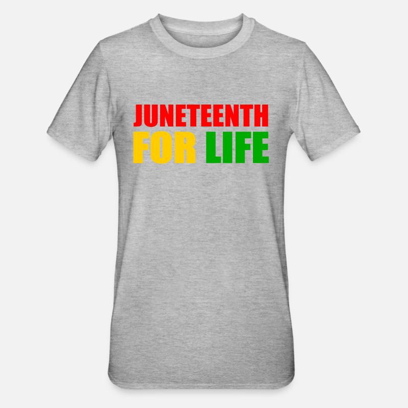juneteenth - T-shirt polycoton Unisexe - gris chiné