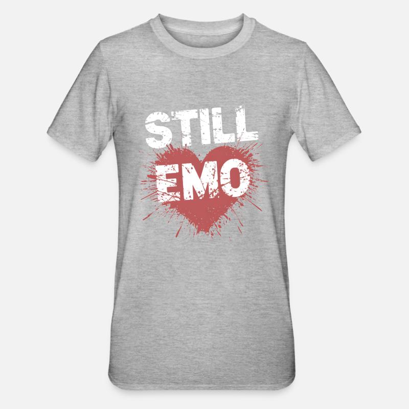Still Emo! Emo Goth Alternative - Unisex Polycotton T-Shirt - Grau meliert