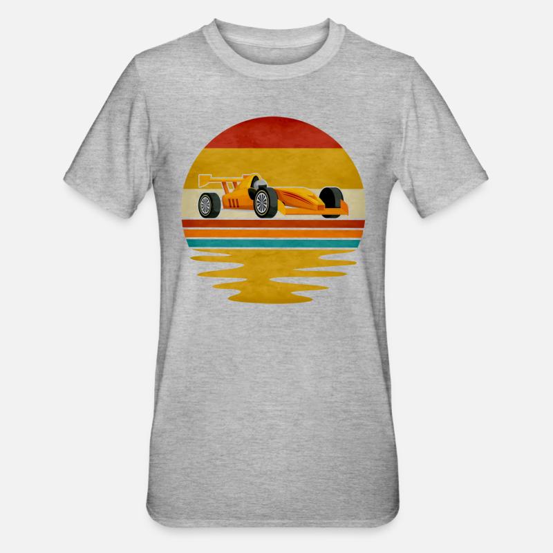 Formula Racing Rétro Graphique - T-shirt polycoton Unisexe - gris chiné