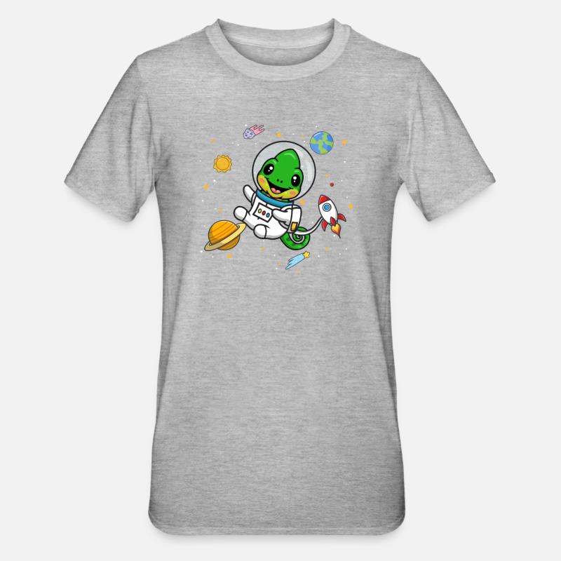 Chamäleon - Unisex Polycotton T-Shirt - Grau meliert