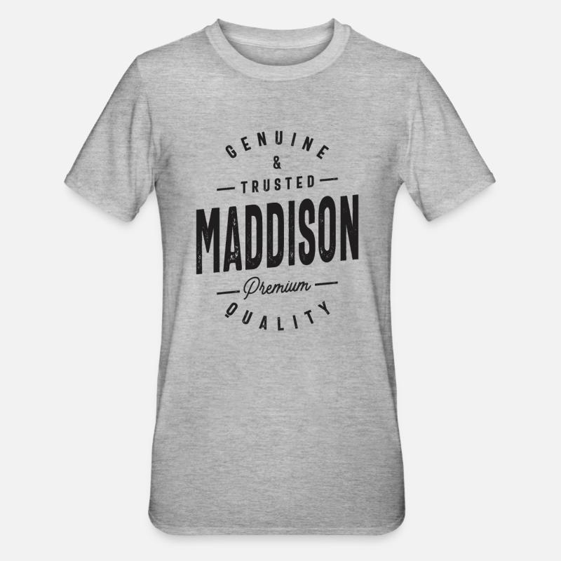 Maddison Personalized Name - Unisex Polycotton T-Shirt - heather grey