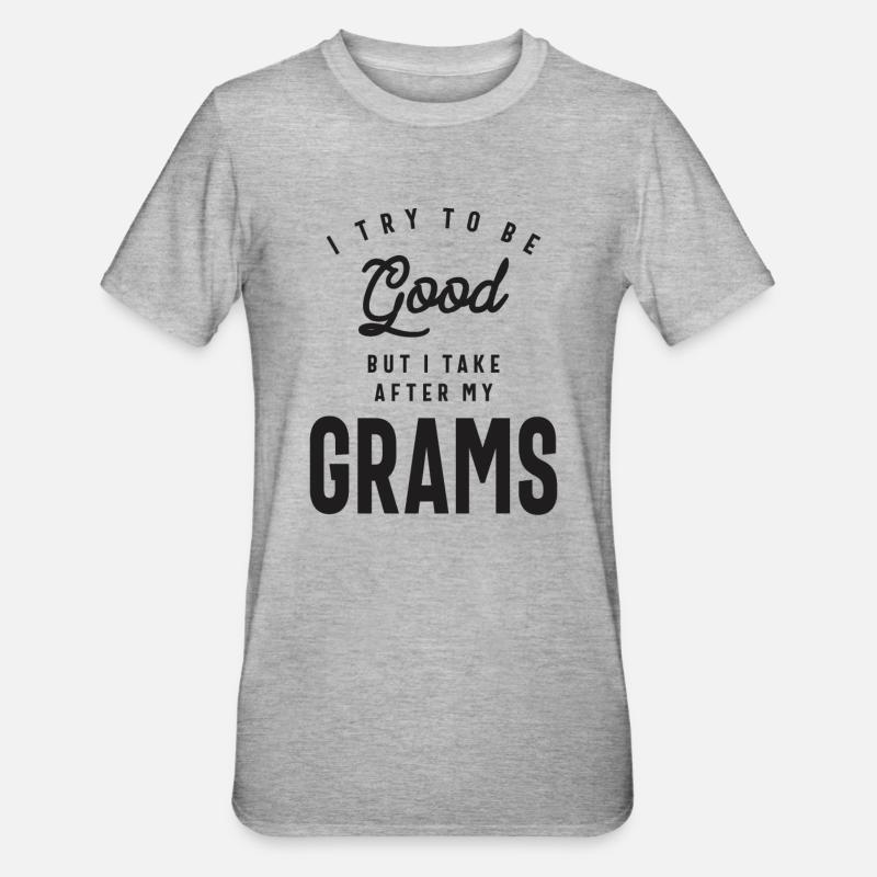 L’influence de grand-mère - Grams - T-shirt polycoton Unisexe - gris chiné