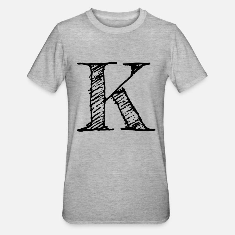 K - T-shirt polycoton Unisexe - gris chiné