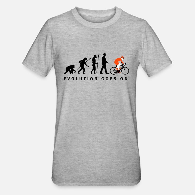 evolution_radfahrer_052012_d_3c - T-shirt polycoton Unisexe - gris chiné