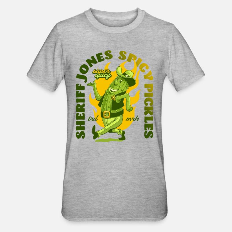 Cornichons - T-shirt polycoton Unisexe - gris chiné