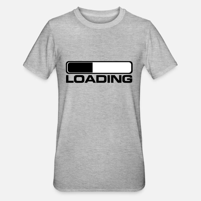 loading prozess - Unisex Polycotton T-Shirt - Grau meliert