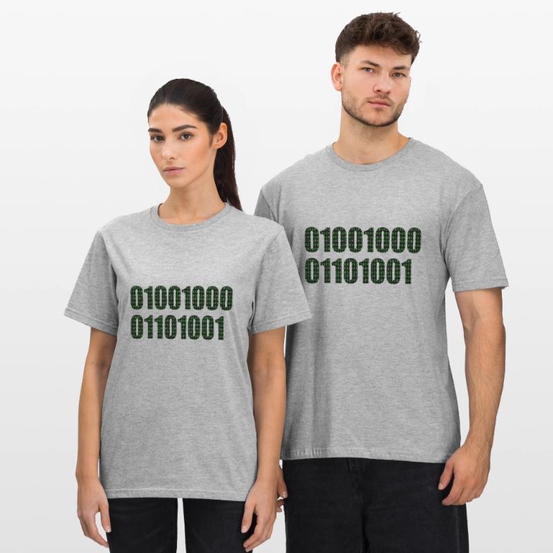 Binary code "Hi" Unisex Polycotton T-Shirt