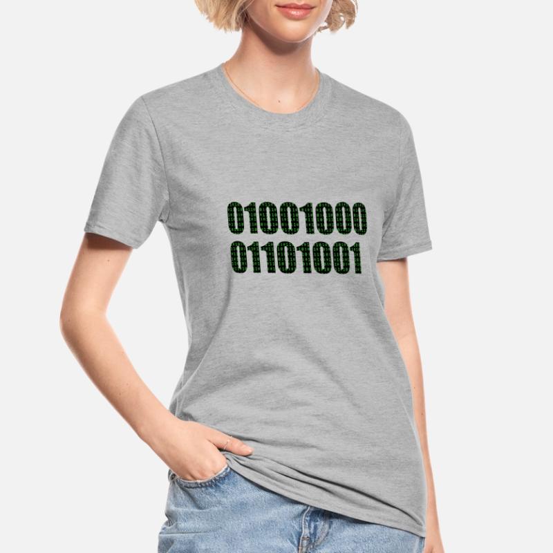 Binary code "Hi" Unisex Polycotton T-Shirt