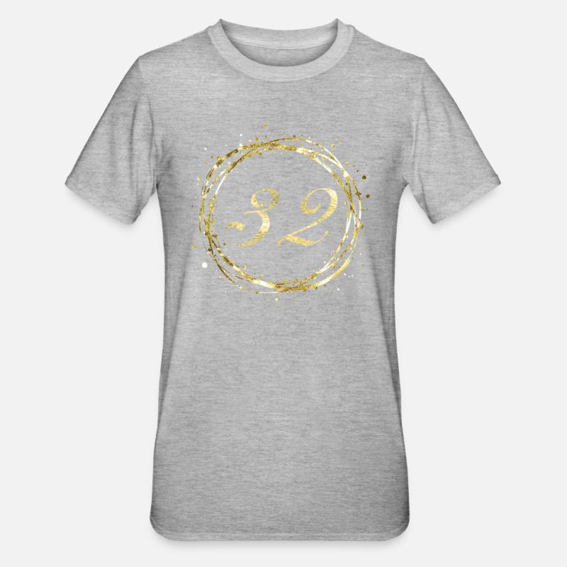 32 - T-shirt polycoton Unisexe - gris chiné