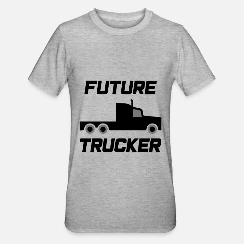 Future trucker (tractor) - Unisex Polycotton T-Shirt - heather grey