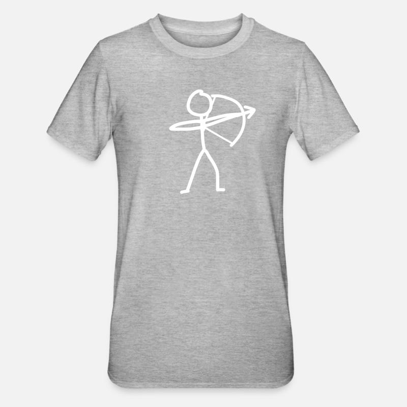 Arc de flèche - T-shirt polycoton Unisexe - gris chiné