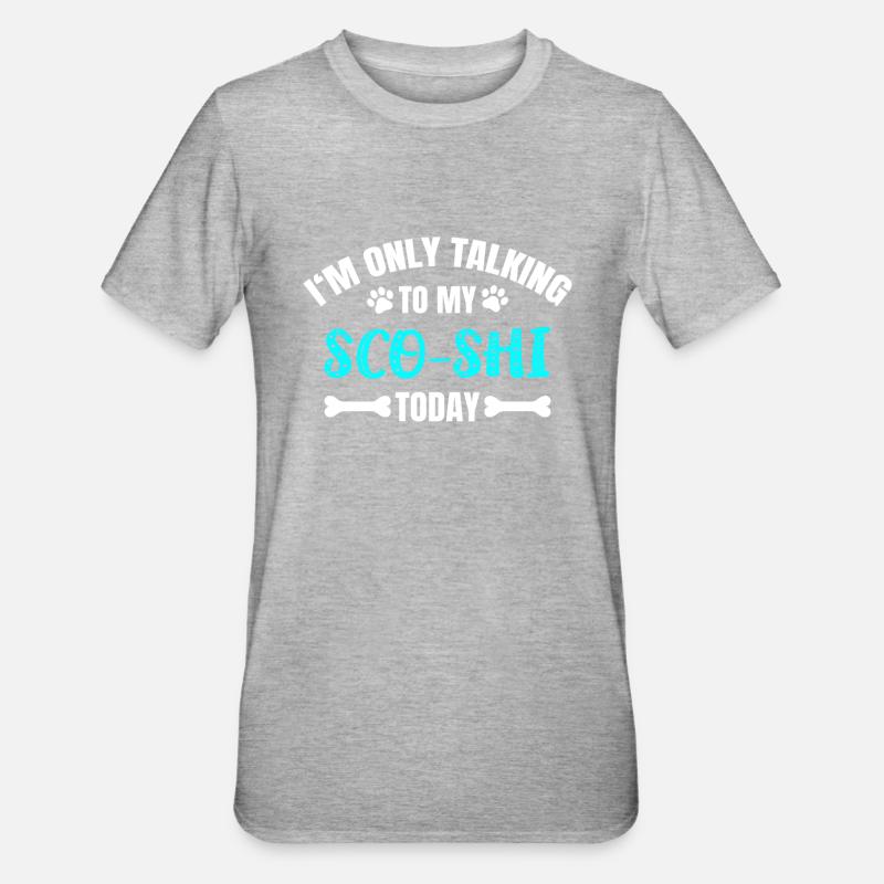 Sco-Shi - T-shirt polycoton Unisexe - gris chiné