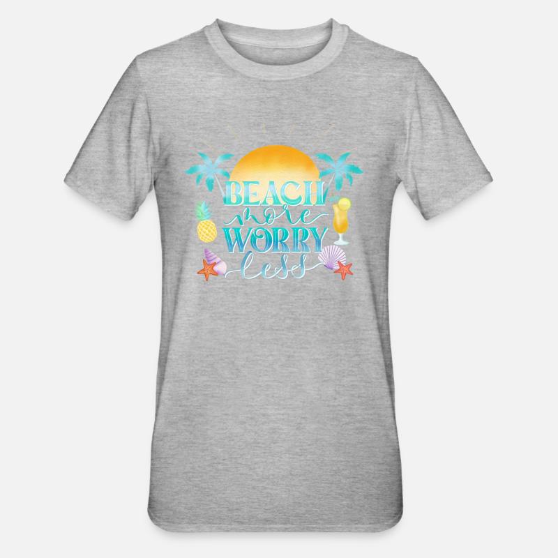 Plage Plus. Inquiétez-vous moins. - T-shirt polycoton Unisexe - undefined