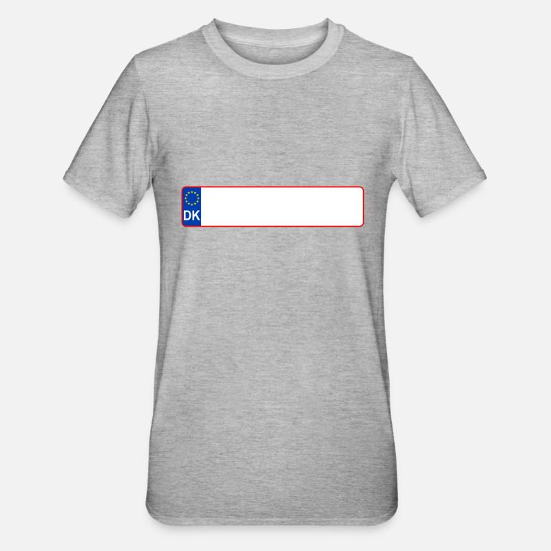 Kennzeichen DK - Unisex Polycotton T-Shirt - Grau meliert
