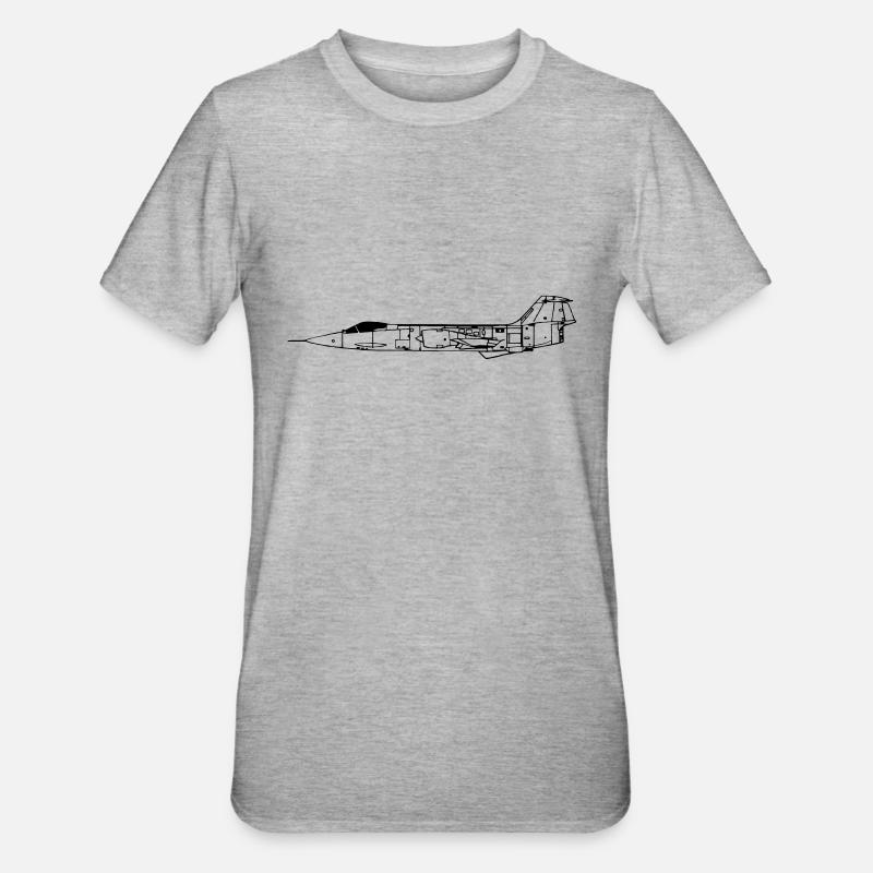 f104_vec_1 fr - T-shirt polycoton Unisexe - gris chiné