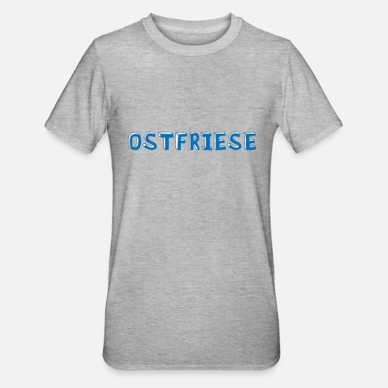 Ostfriese - Unisex Polycotton T-Shirt - Grau meliert