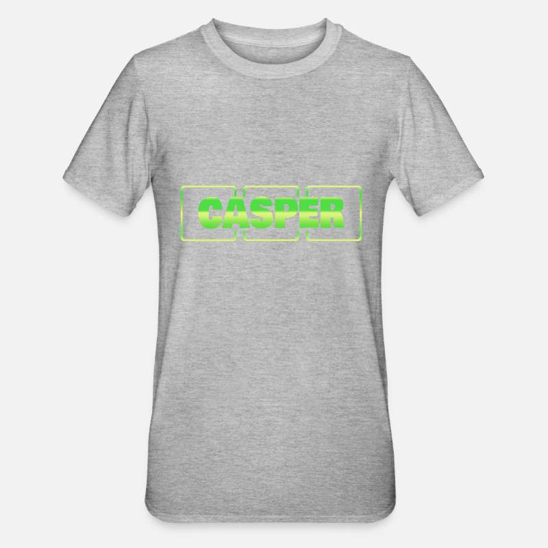 Casper als Geschenkidee - Unisex Polycotton T-Shirt - Grau meliert