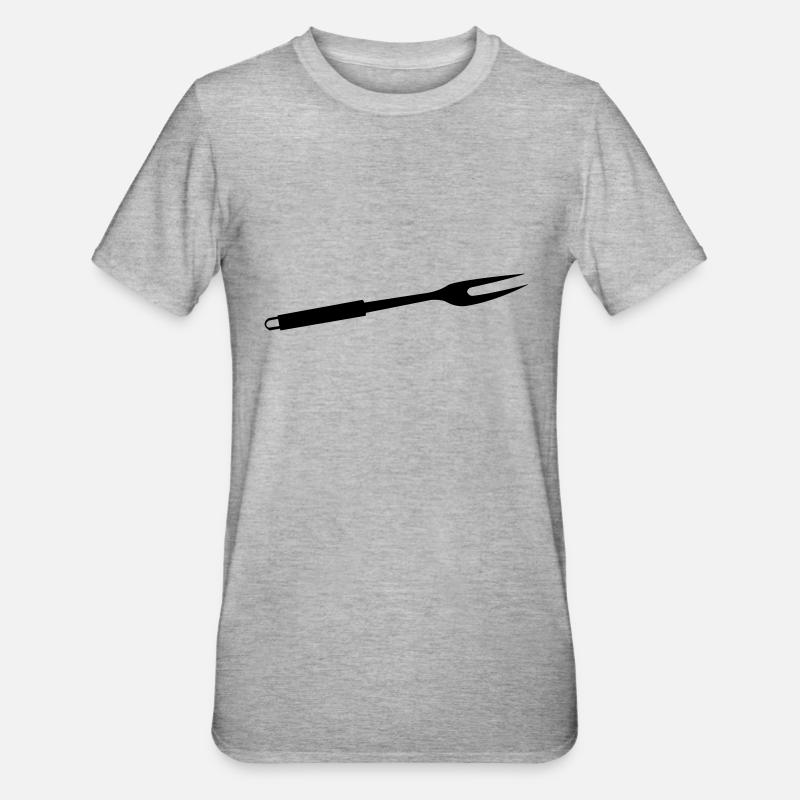 GRILL FORK Grill Tools - Unisex Polycotton T-Shirt - heather grey