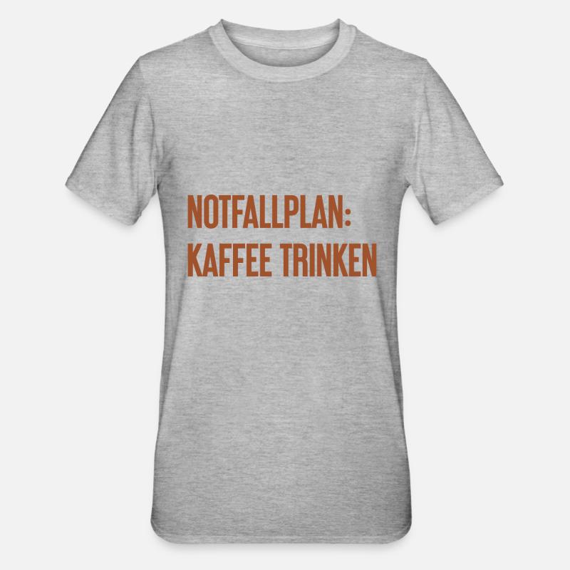 Coffee Contingency Plan - Unisex Polycotton T-Shirt - heather grey