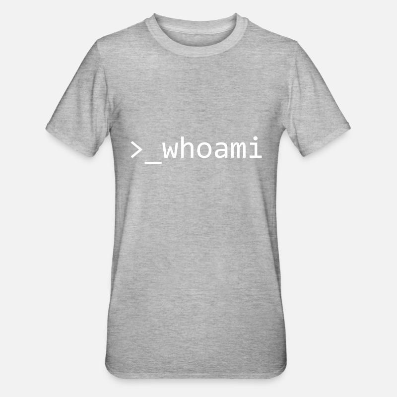 WHOAMI - commande Windows - T-shirt polycoton Unisexe - gris chiné