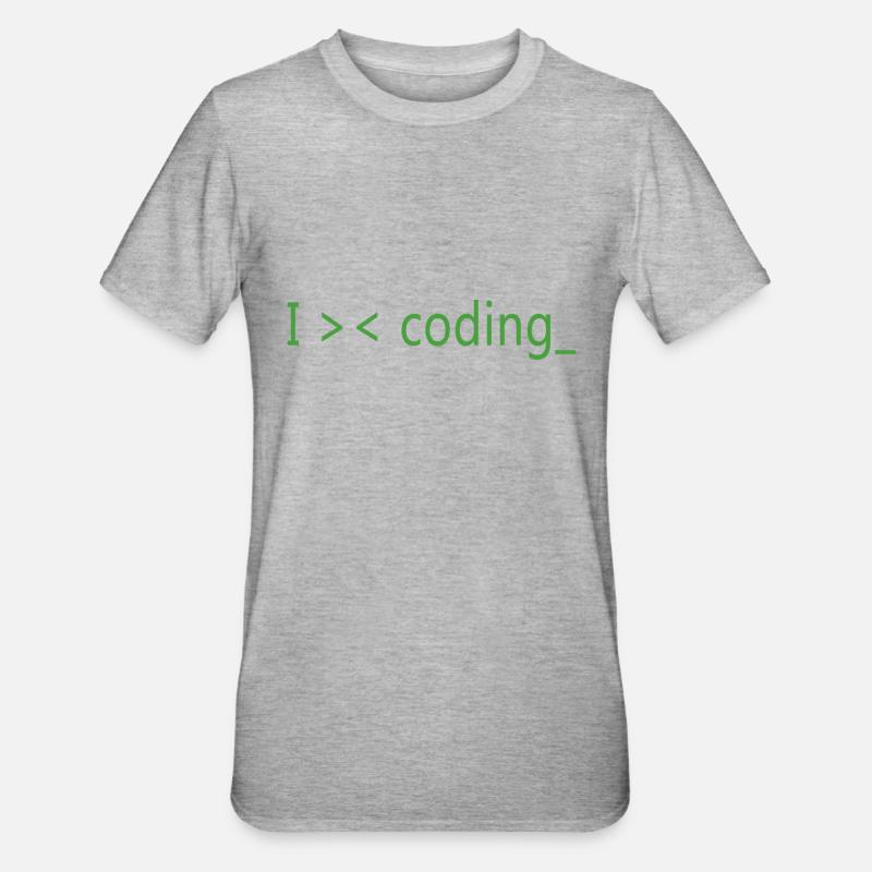 J’adore programmer des programmeurs - T-shirt polycoton Unisexe - gris chiné